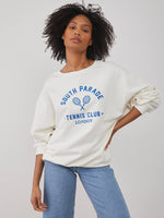 Alexa - Oversized Sweatshirt - Tennis Club - Off White