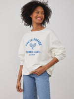 Alexa - Oversized Sweatshirt - Tennis Club - Off White