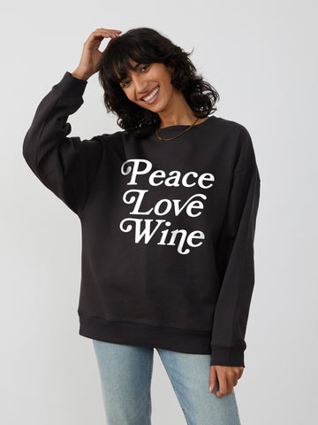 sweatshirt crewneck peace and love